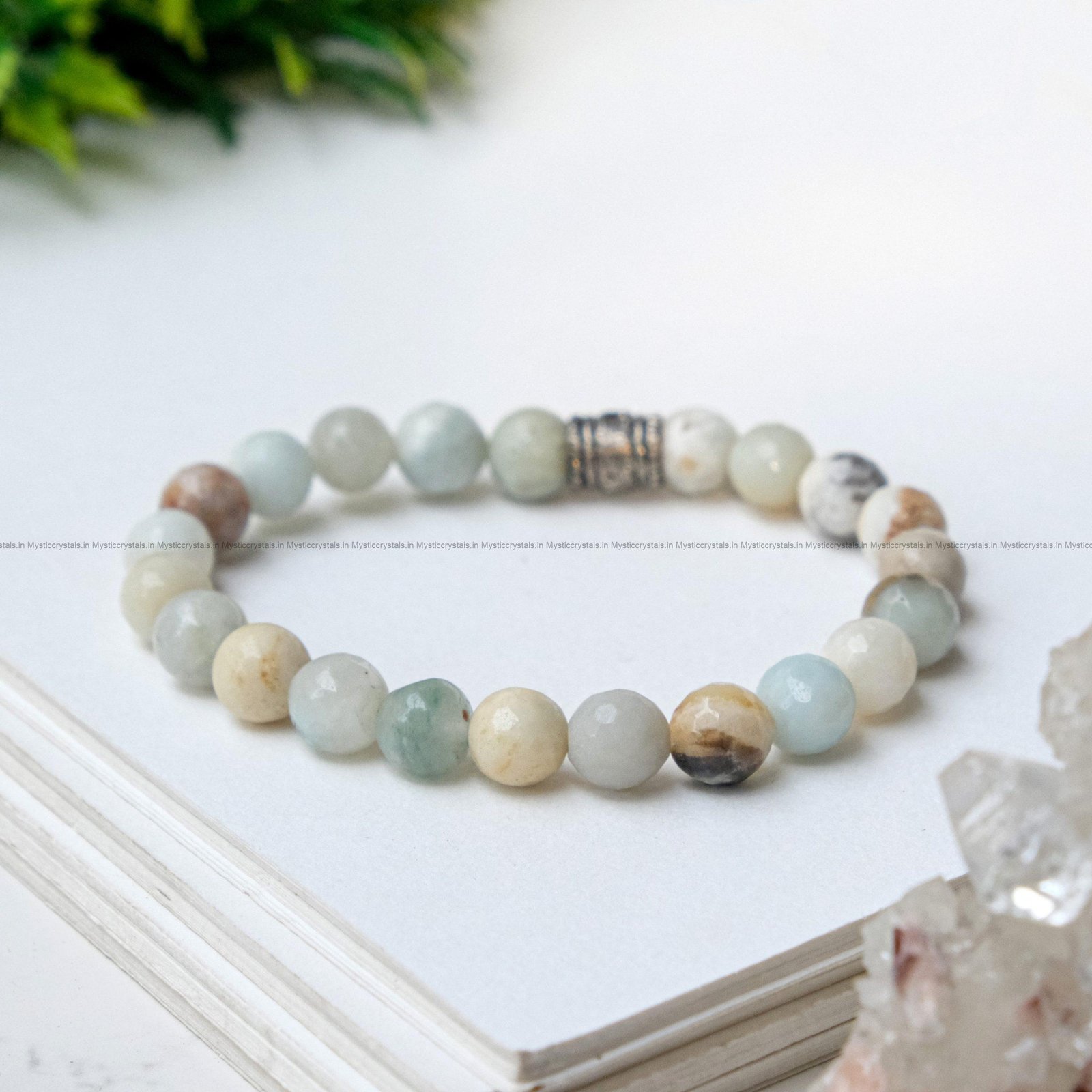 Amazonite Diamond Cut Bracelet - Image 3