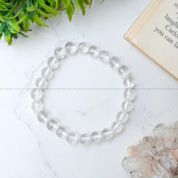 Clear Quartz Diamond Cut Bracelet - Image 3