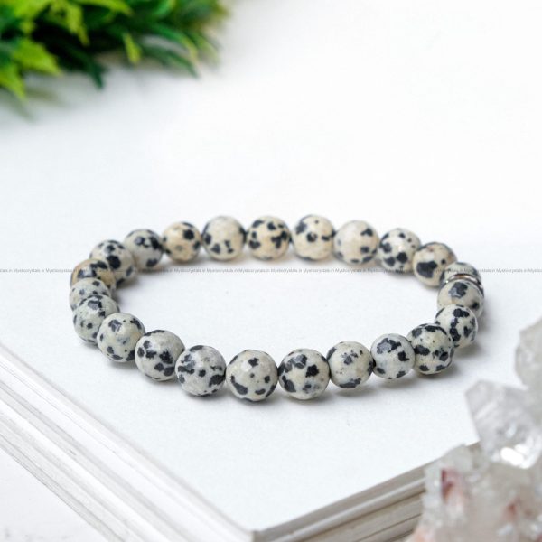 Dalmatian Jasper Diamond Cut Bracelet - Image 3