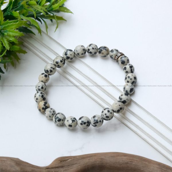 Dalmatian Jasper Diamond Cut Bracelet - Image 2