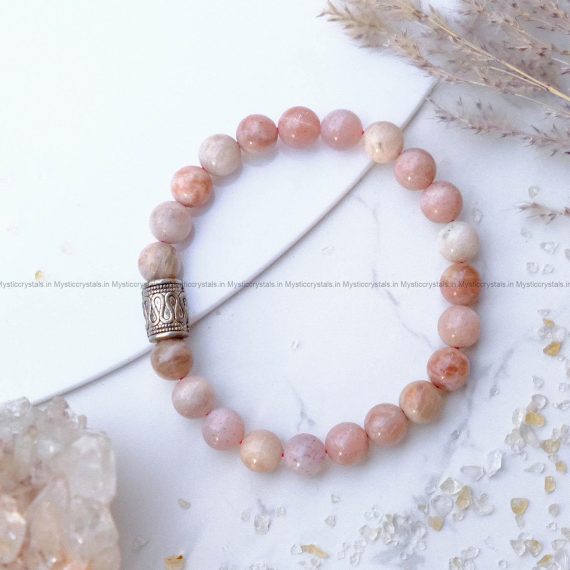 Peach Moonstone Bracelet