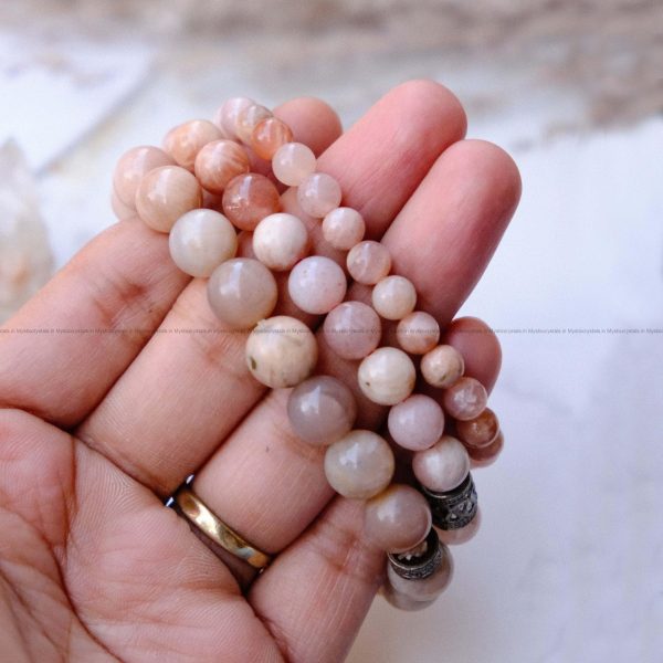 Peach Moonstone Bracelet - Image 2