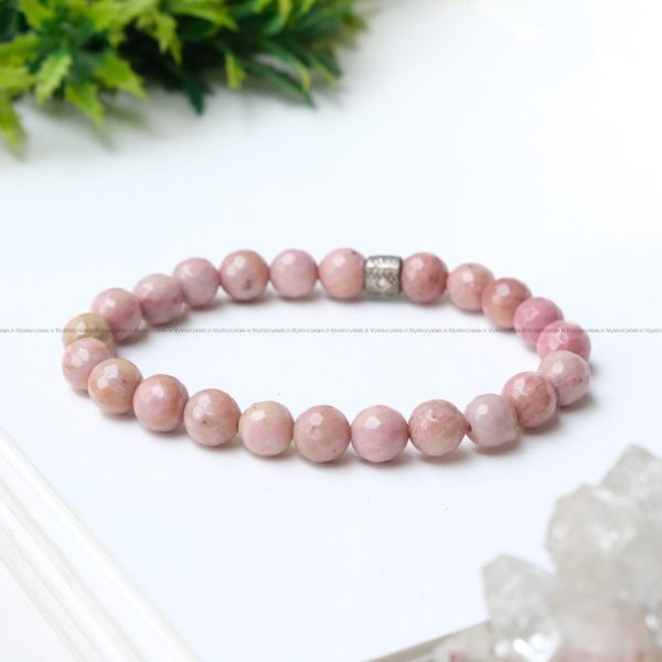 Rhodochrosite Diamond Cut Bracelet - Image 4