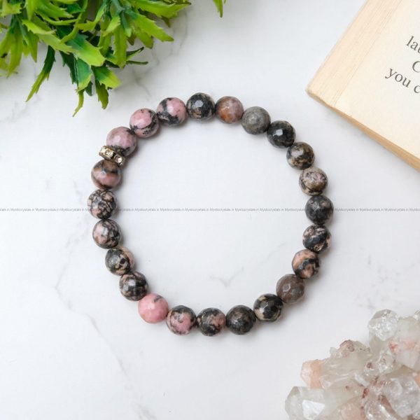 Rhodonite Diamond Cut Bracelet - Image 3
