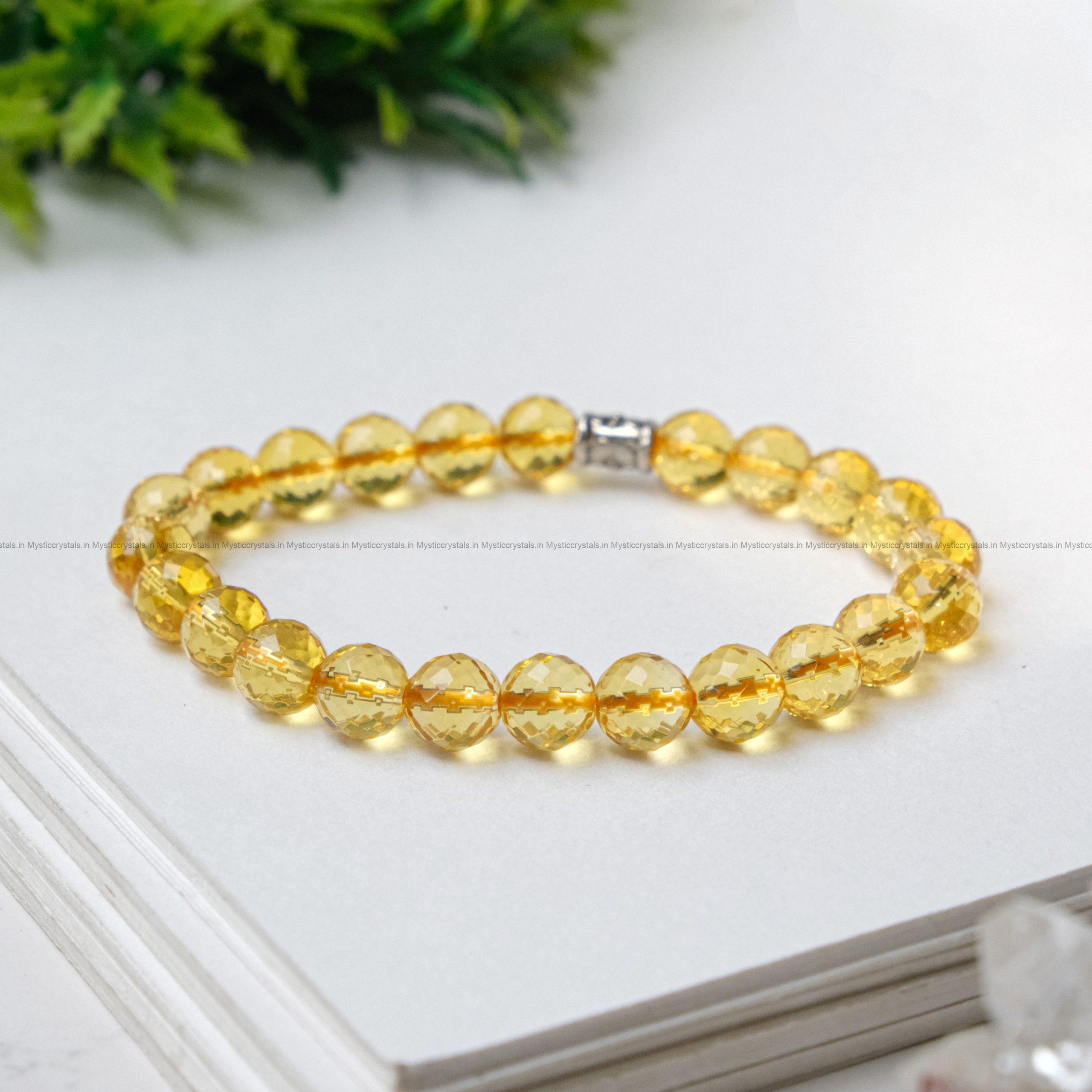 Citrine Diamond Cut Bracelet - Image 3