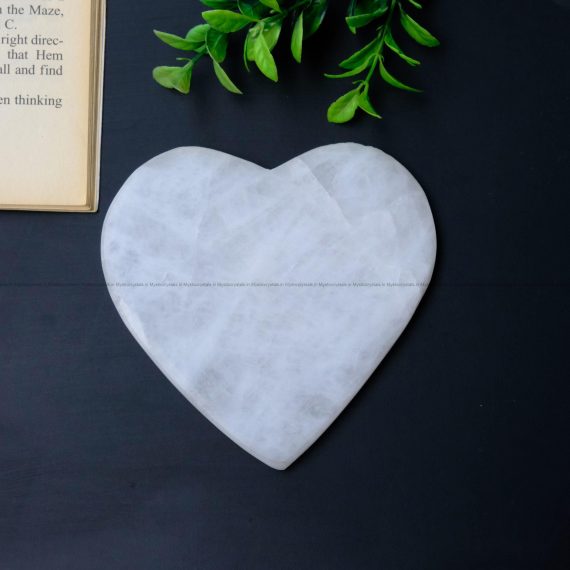 CLEAR QUARTZ HEART shape Coaster
