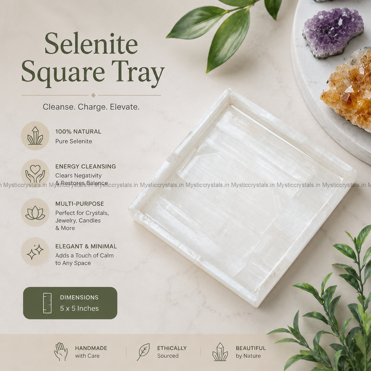 Selenite Crystal tray