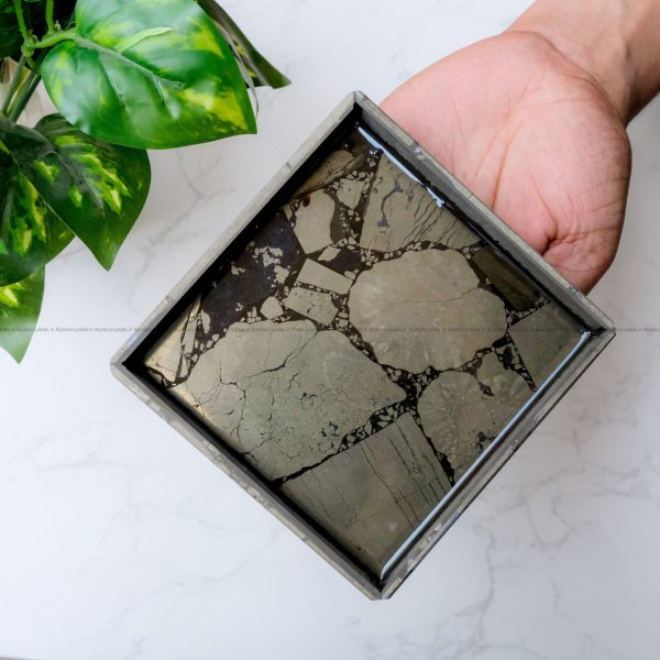 Golden Pyrite Crystal Tray - Image 2