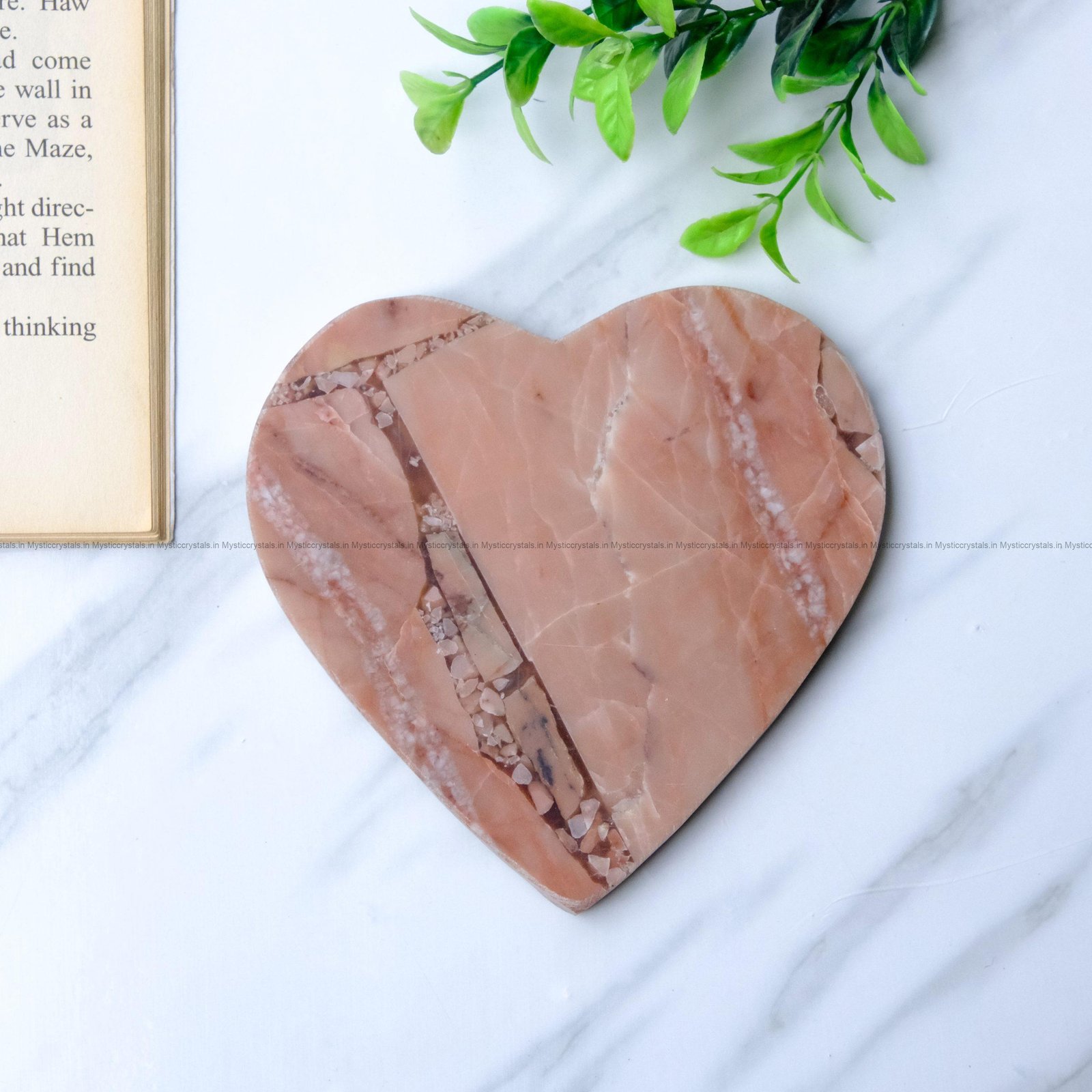 RHODONITE HEART shape Coaster