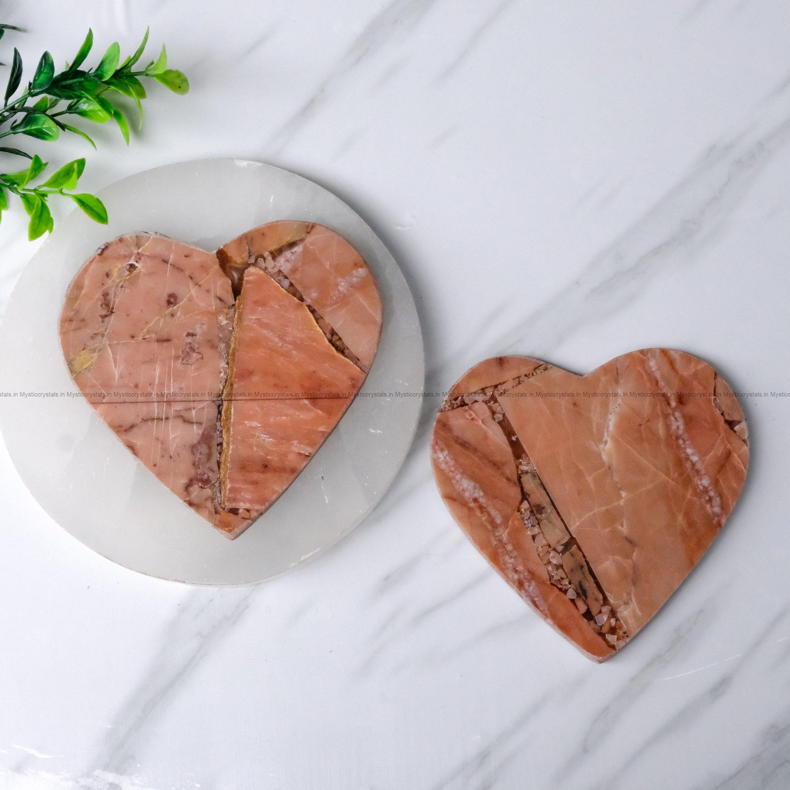 RHODONITE HEART shape Coaster