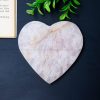 ROSE QUARTZ HEART shape Coaster