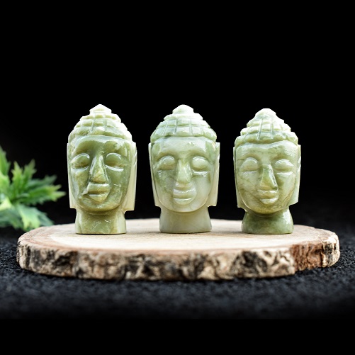 Serpentine Buddha Head