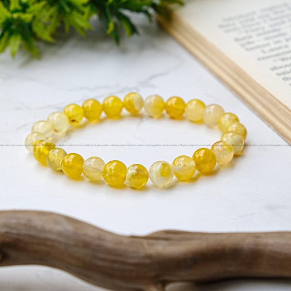 Premium Yellow Fire Agate Bracelet
