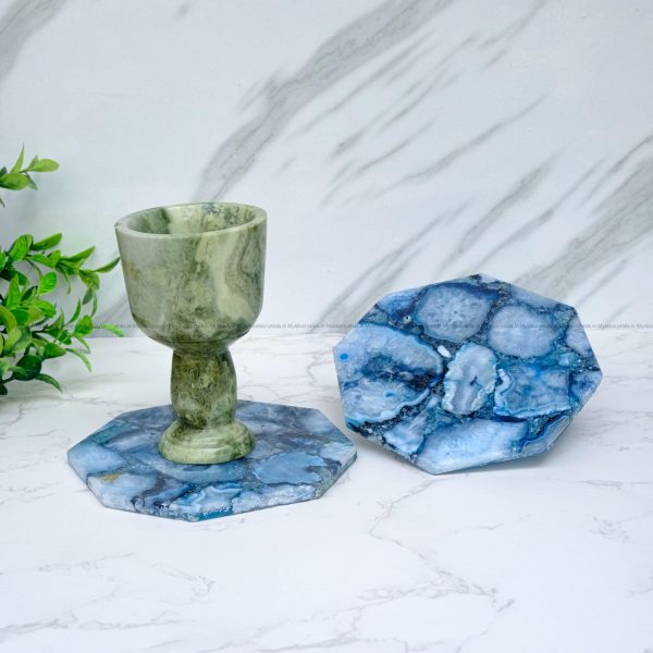 blue onxy Hexagon Coaster