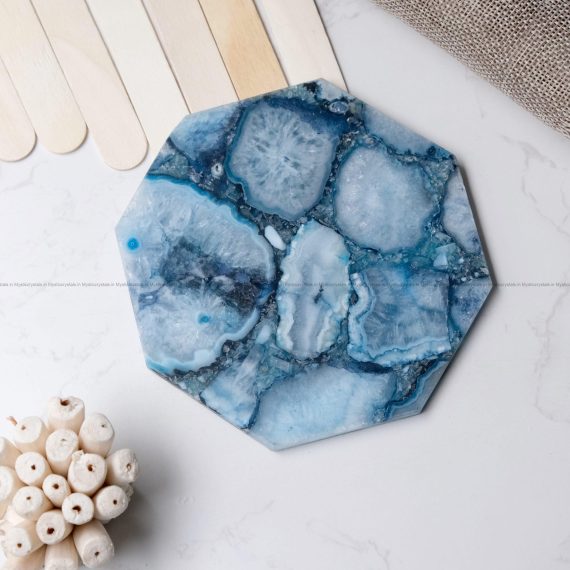blue onxy Hexagon Coaster