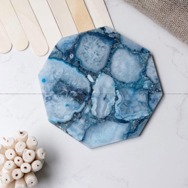 blue onxy Hexagon Coaster
