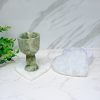 CLEAR QUARTZ HEART shape Coaster