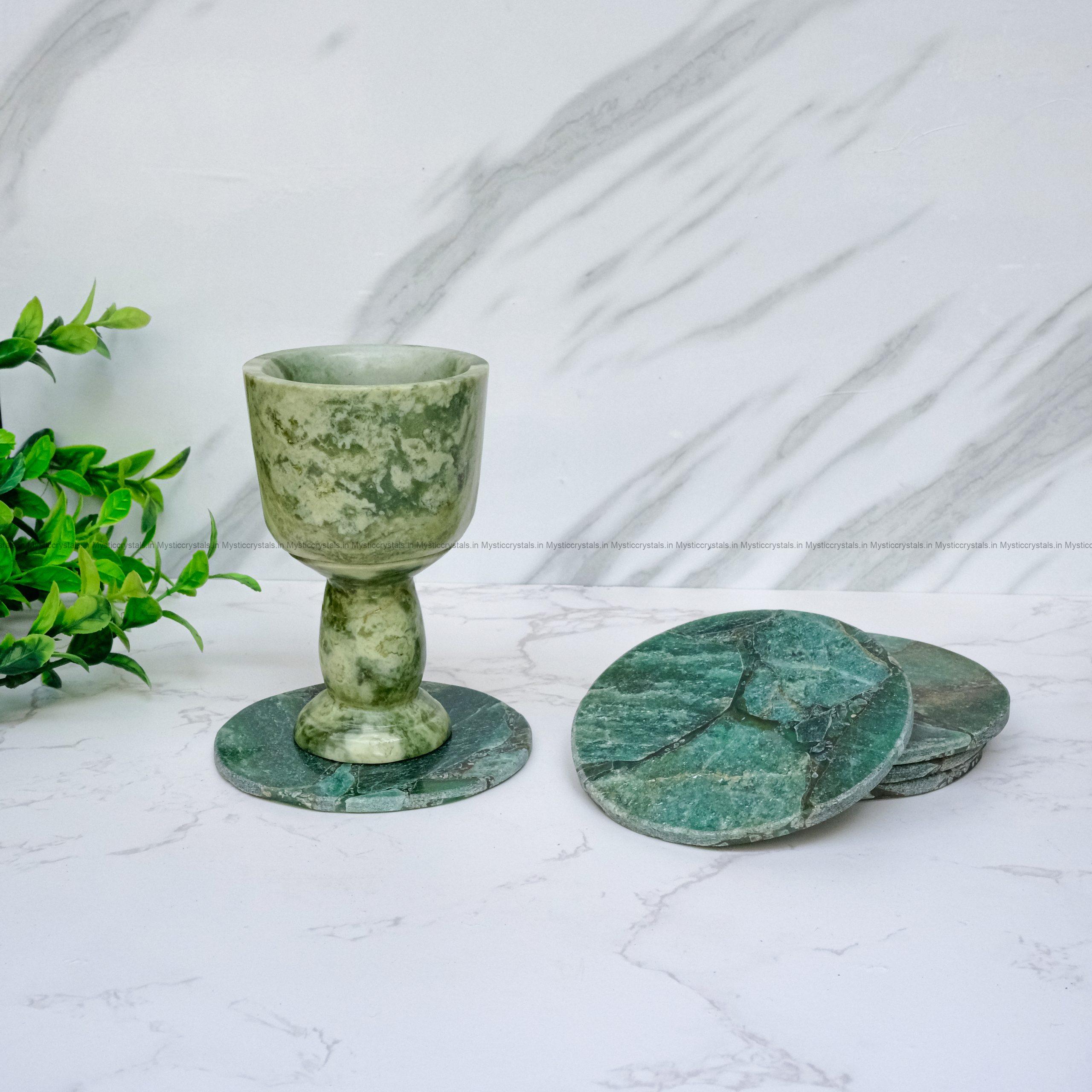 Dark Green Aventurine Coaster