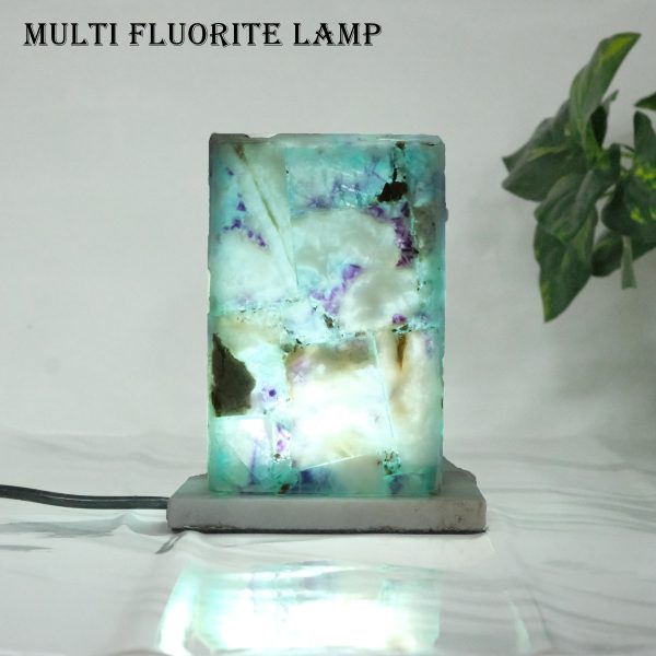 Multi Fluorite Crystal Lamp