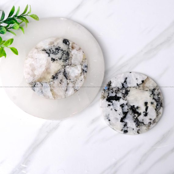 White Moonstone Coaster