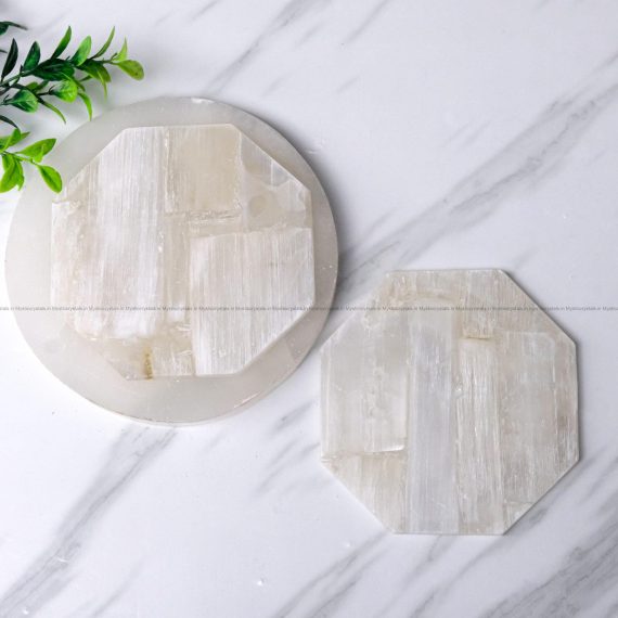 Selenite Hexagon Coaster