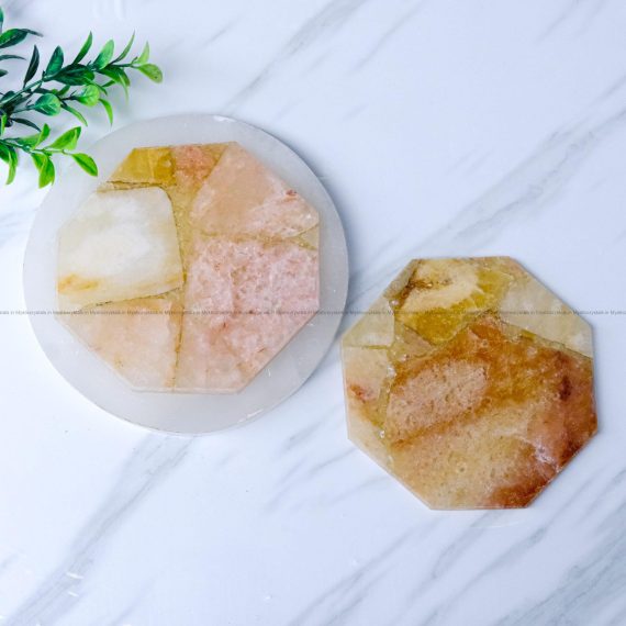 Yellow Aventurine Hexagon Coaster