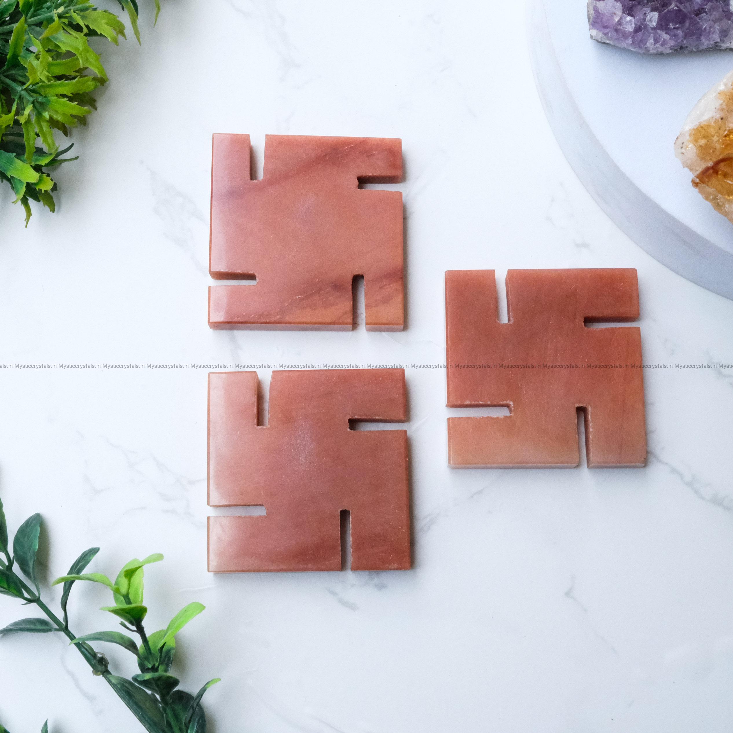 Red Aventurine Swastik