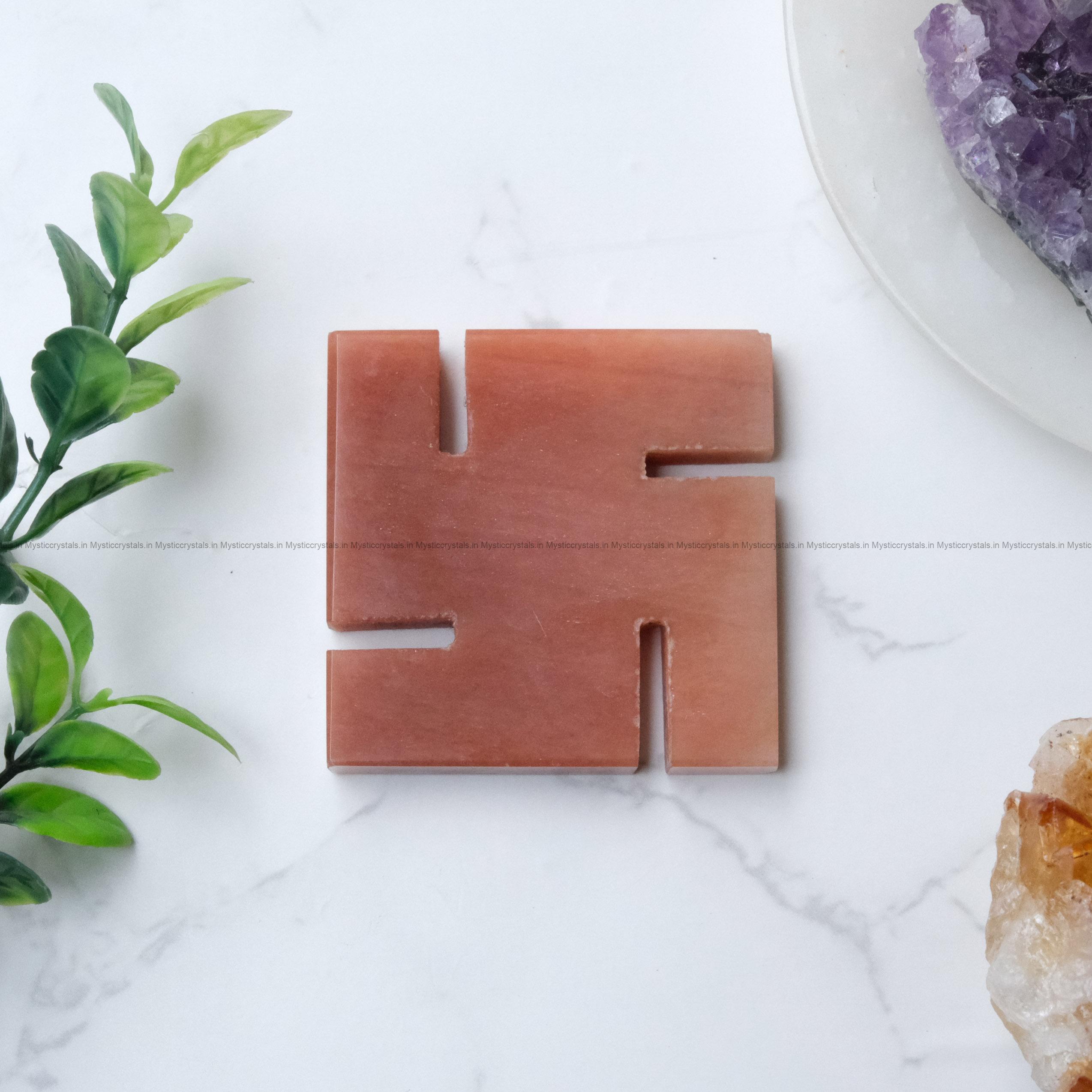 Red Aventurine Swastik