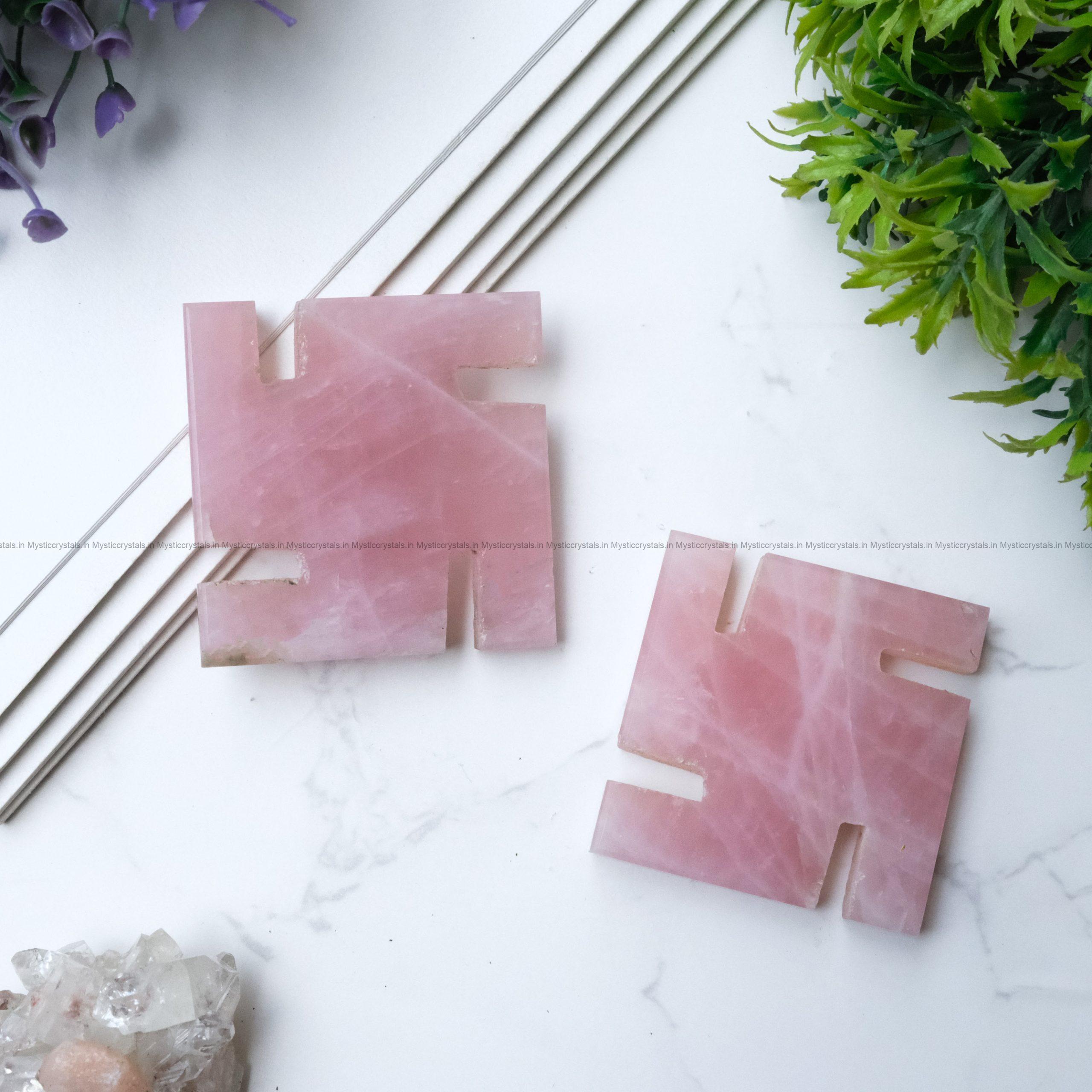 Rose Quartz Swastik - Image 2