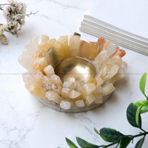Yellow Aventurine Diyas - Image 3