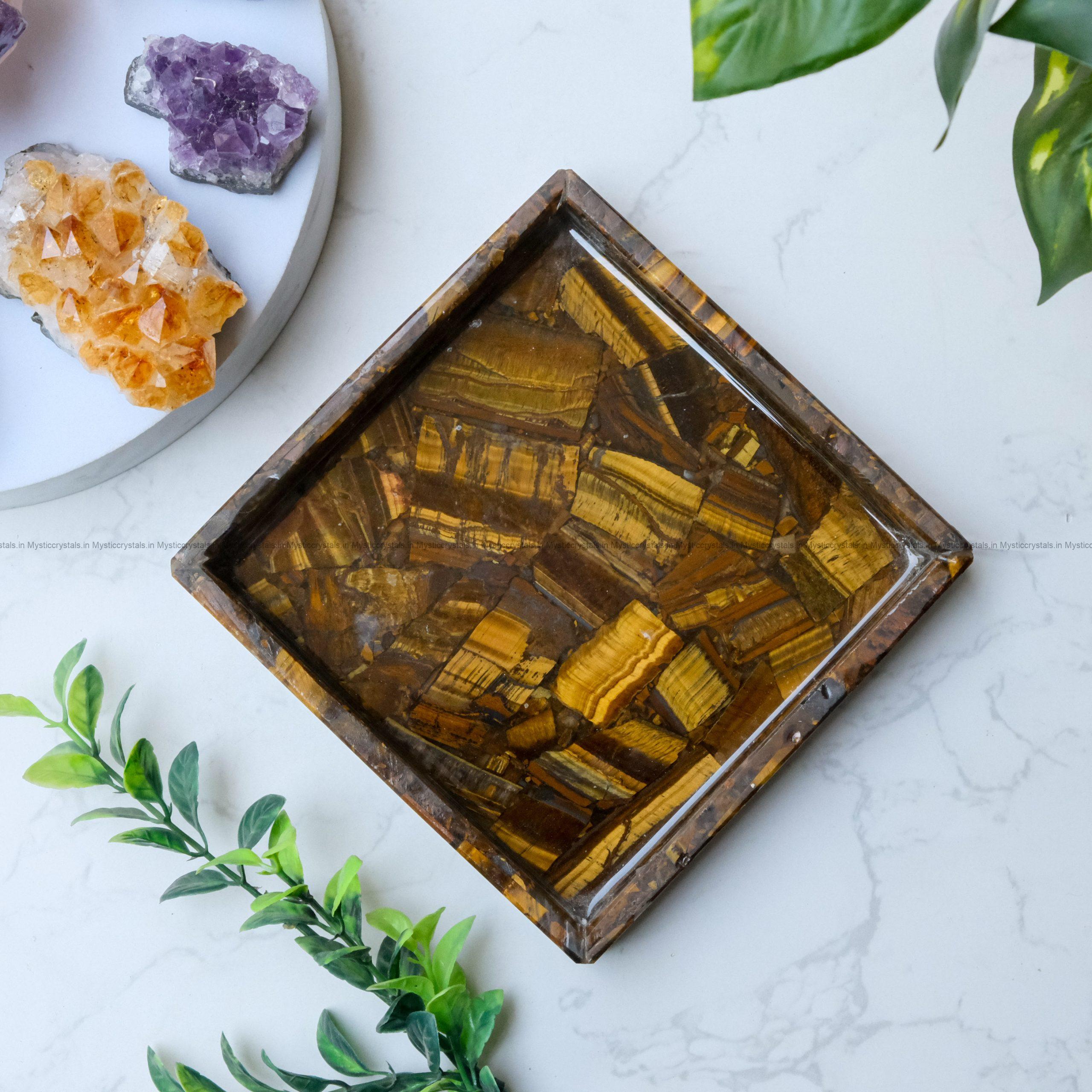 Tiger Eye Crystal Tray