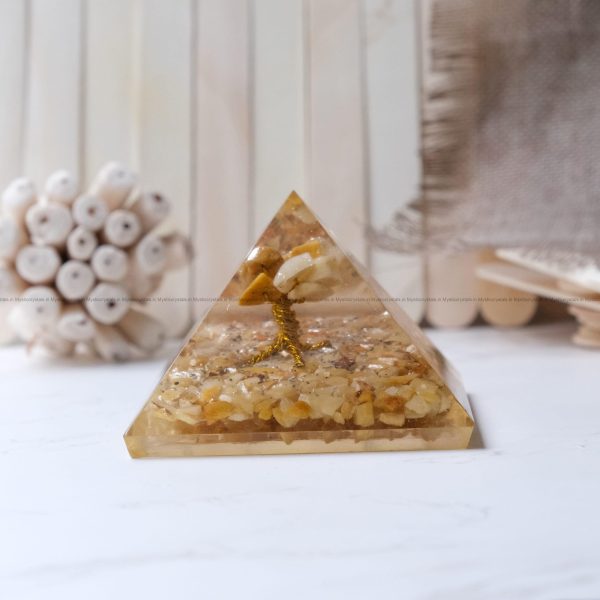 Yellow Aventurine With Tree Orgone Pyramid - Image 2