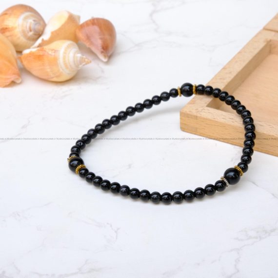 Black Obsidian (Rainbow) Anklet