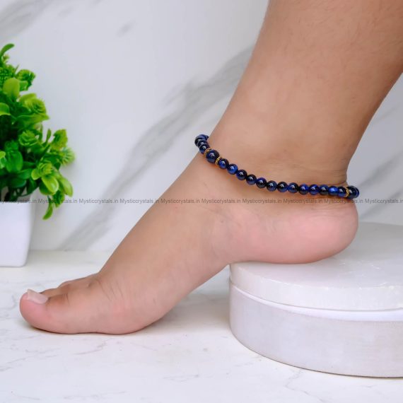 Blue Tiger Eye Anklet