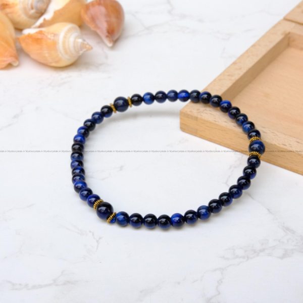 Blue Tiger Eye Anklet