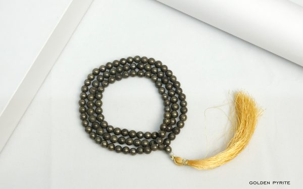 Golden Pyrite Mala 6 mm