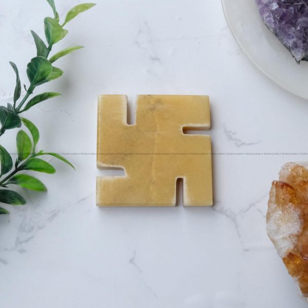Yellow Aventurine Swastik