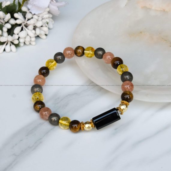 Leo Zodiac Sign Healing Crystal Bracelet