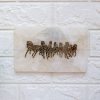 Running Horses Clear Quartz Wall Hanging
