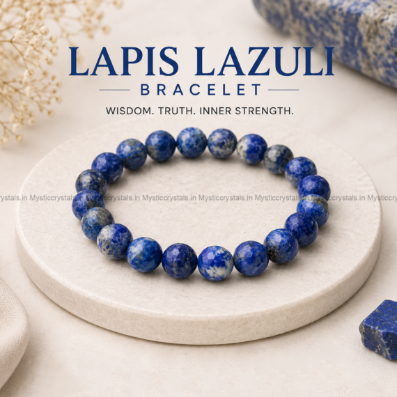 Lapis Lazuli 10 mm Diamond Cut Bracelet