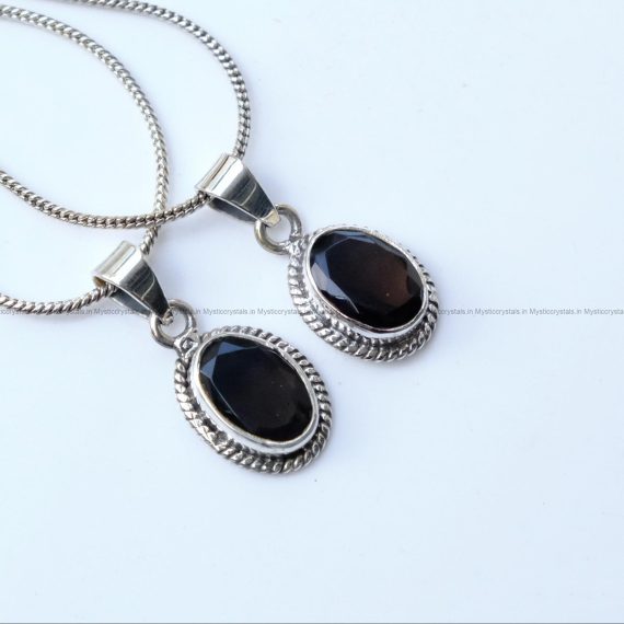 Chintamani Faceted Pure Silver Pendant