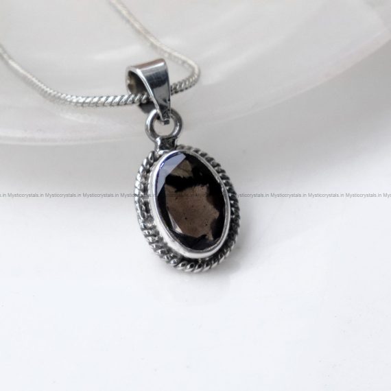 Chintamani Faceted Pure Silver Pendant