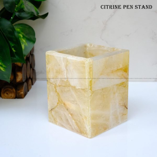 Yellow Citrine Pen Stand