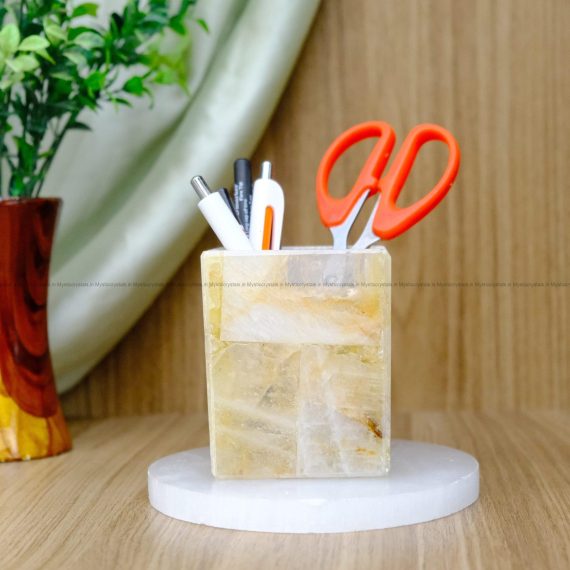 Yellow Citrine Pen Stand