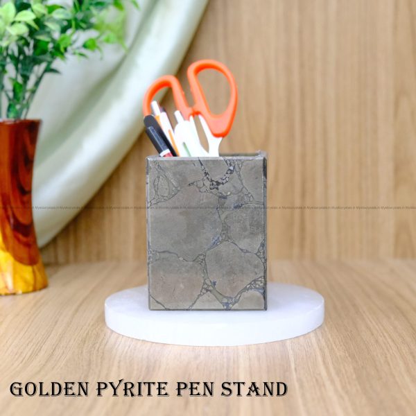 Golden Pyrite Pen Stand