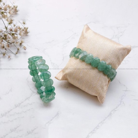 Green Aventurine Oval Faceted Bracelet