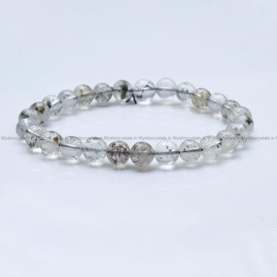 Premium Bracelet Green Black Biotite Mica With Quartz