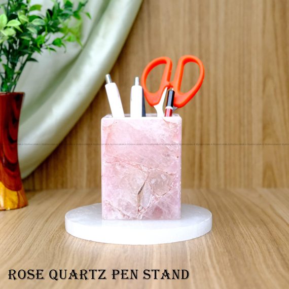 Rose Quartz Pen Stand