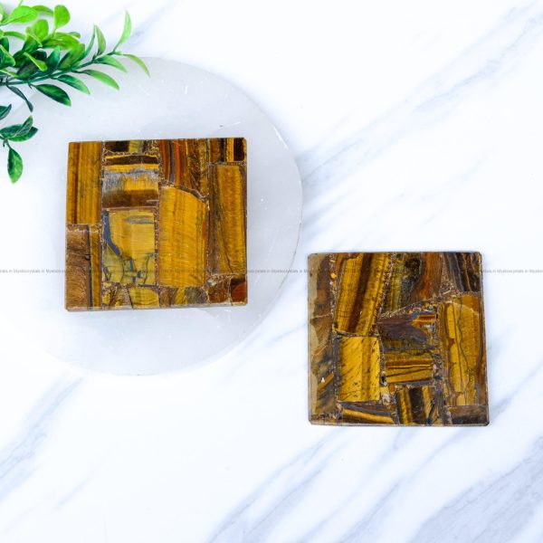 Tiger Eye Square Coaster