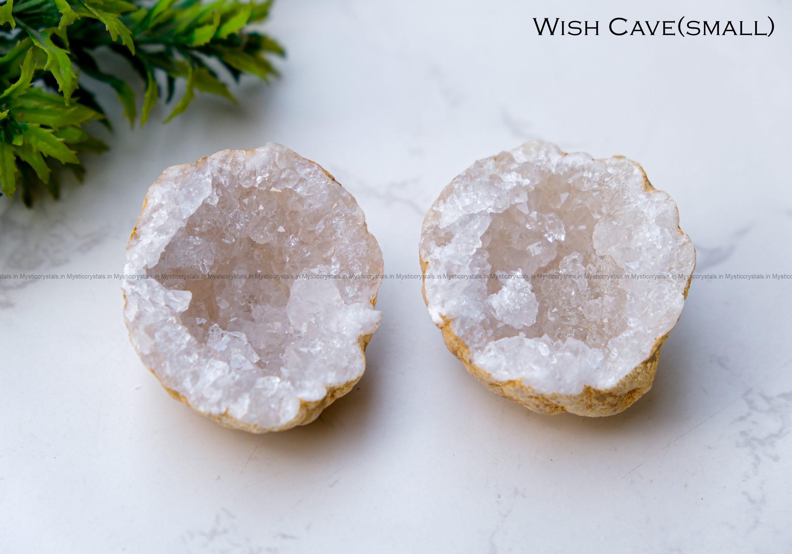 Wish Caves Clear Quartz Geode Pair Mystic Crystals